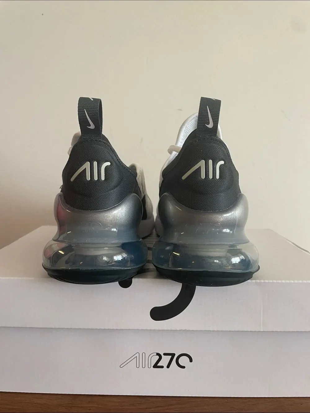 Nike Air Max 270 Metallic Silver Seaweed US Women Sz 9/UK6.5/EU40.5(IO7451-100)